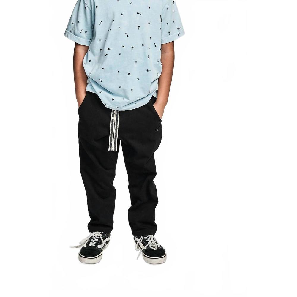 NEW MUNSTERKIDS kid's rugged pants in washed black